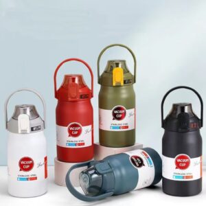 แก้วน้ำสแตนเลส  กระบอกน้ำสแตนเลสมีหูหิ้ว