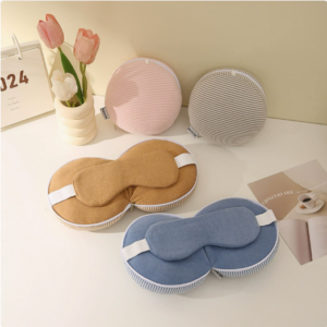 หมอนรองคอรูปตัวยู ผ้าปิดตากันแสง แบบ 2 ใน 1